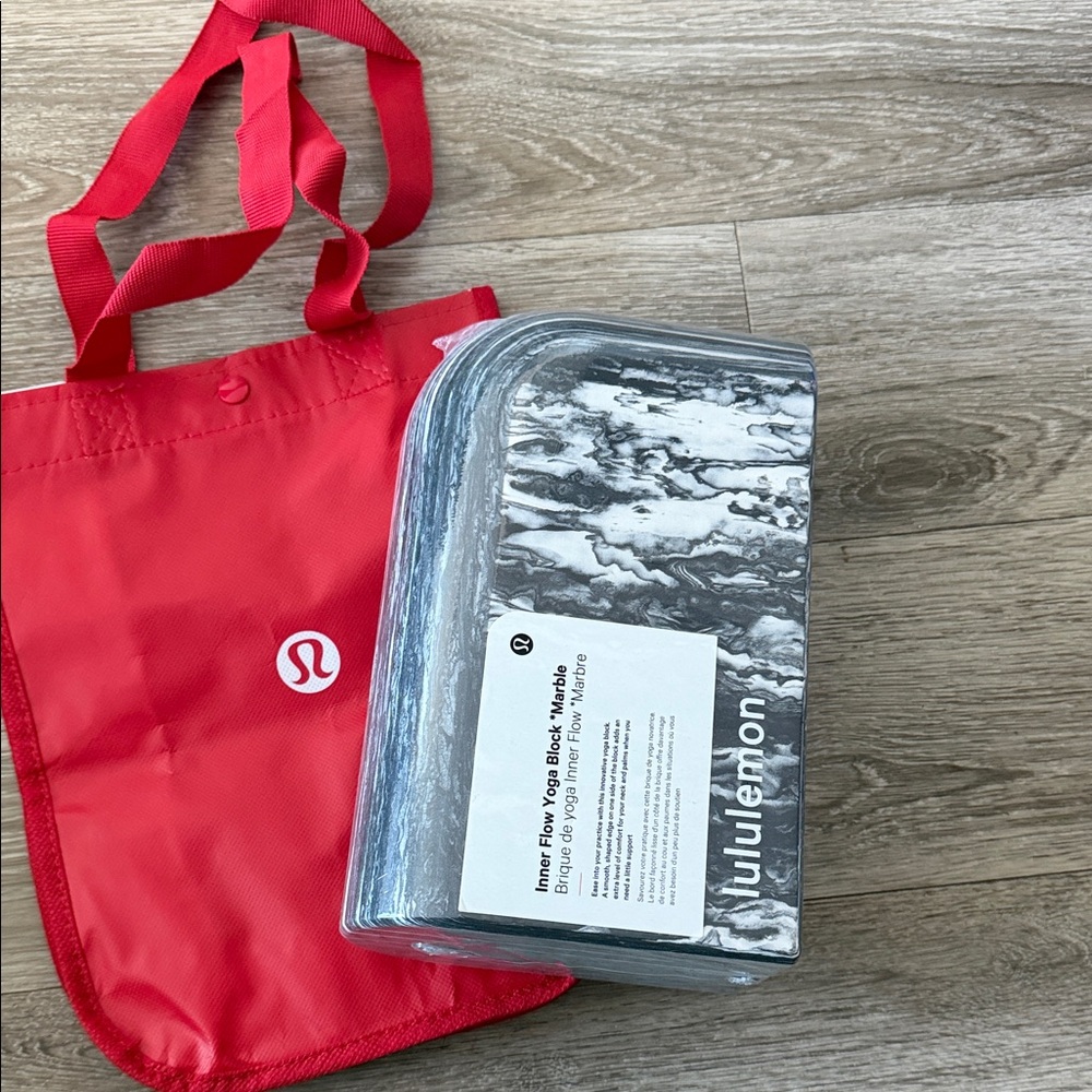 Lululemon Yoga Block with Red Tote